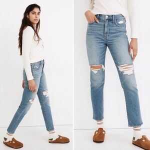 Madewell The Perfect Vintage Straight Leg Jeans in Denman Wash Sz 26 NWOT
